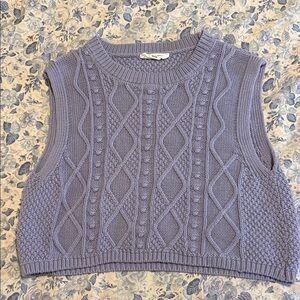 Periwinkle Crop Knit Top